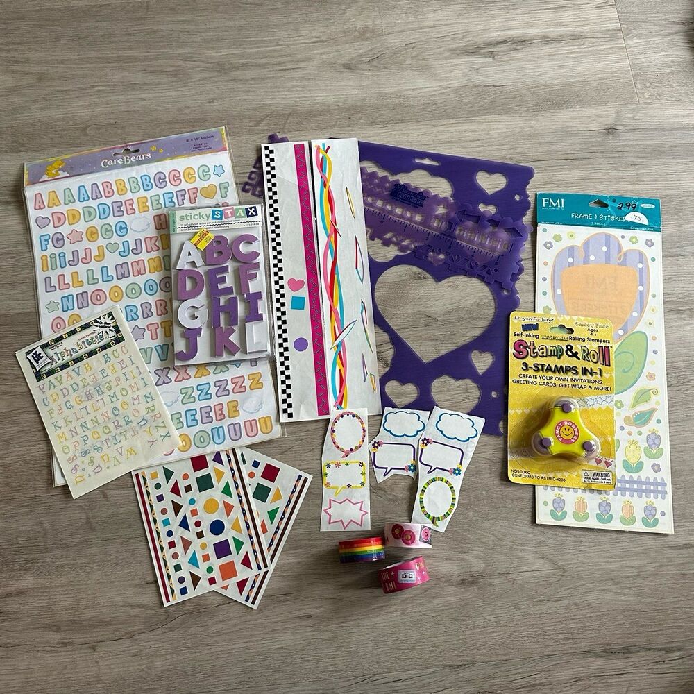 Stickers Stencils Stamp Washi for Formatting Scrapbook Crafts Collection